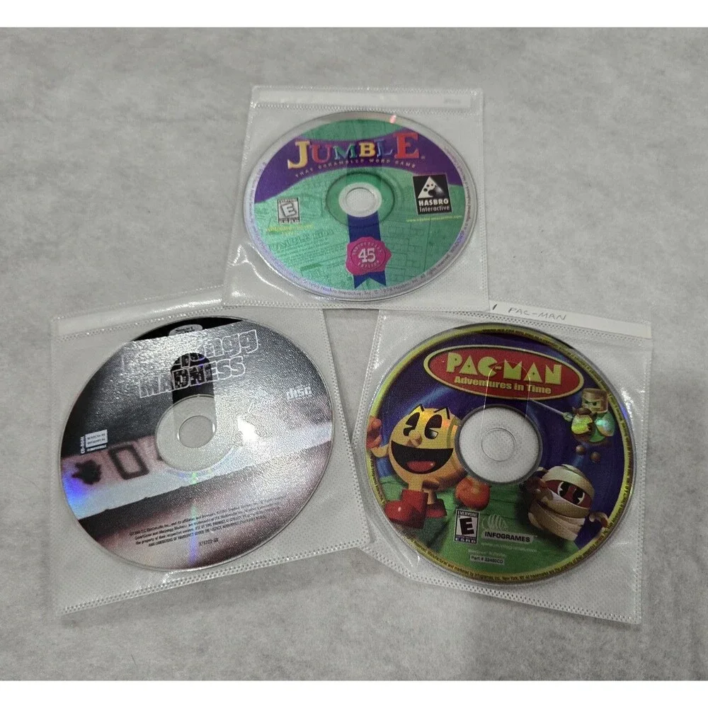 Vintage PC Game CD Lot of 6 Retro Windows 95 98 SimCopter Pac-Man Mahjongg Loose